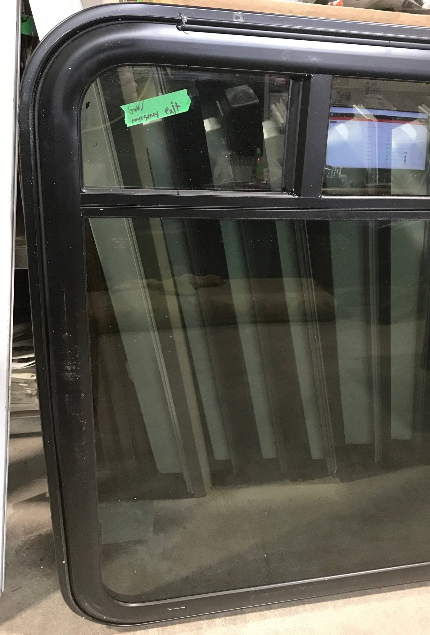 Used Black Radius Emergency Opening Window : 35 3/4