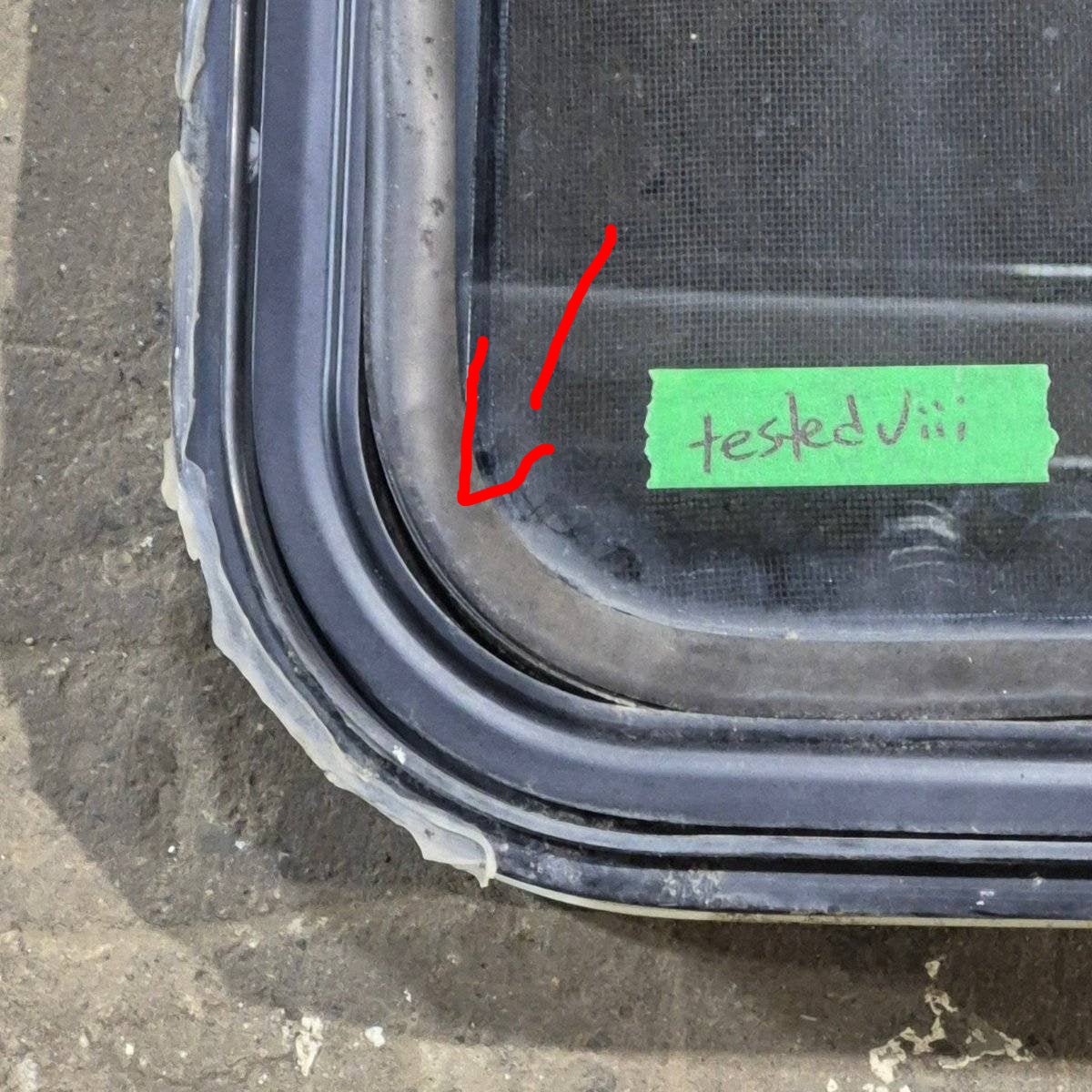 Used Black Radius Emergency Opening Window : 35