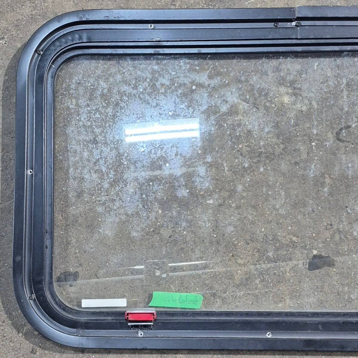 Used Black Radius Emergency Opening Window - 35.5 X 19.5 X 1.5 - Young Farts RV Parts