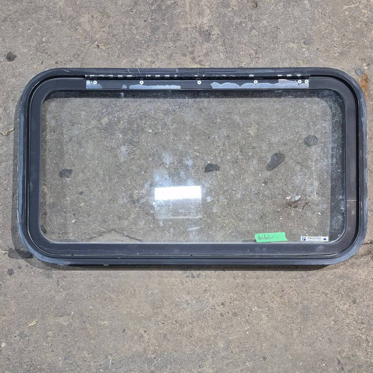 Used Black Radius Emergency Opening Window - 35.5 X 19.5 X 1.5 - Young Farts RV Parts