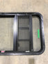 Used Black Radius Emergency Opening Window : 41 1/2" W x 21 1/2" H x 2" D - Young Farts RV Parts