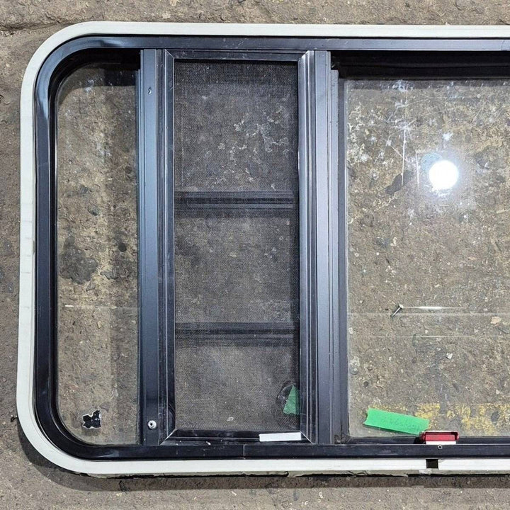 Used Black Radius Emergency Opening Window - 41.625 X 21.875 X 1.375 - Young Farts RV Parts