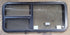 Used Black Radius Emergency Opening Window : 47 1/4" W x 21 1/4" H x 1 3/4" - Young Farts RV Parts