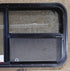 Used Black Radius Emergency Opening Window : 47 1/4" W x 21 1/4" H x 1 3/4" - Young Farts RV Parts