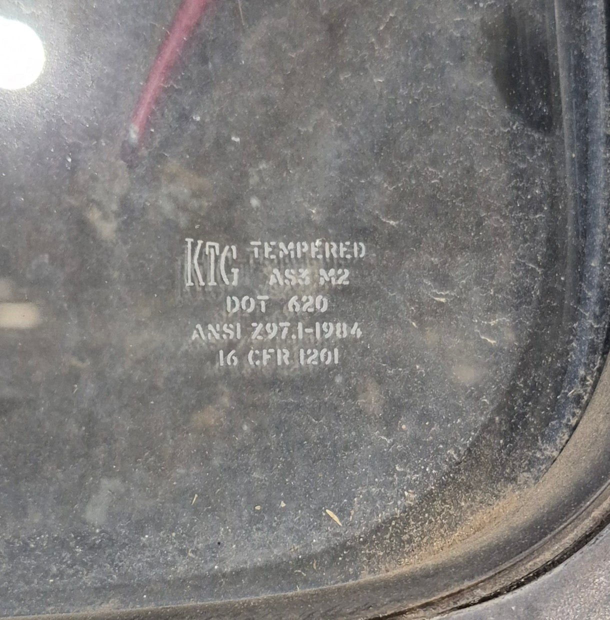 Used Black Radius Emergency Opening Window : 47 1/4" W x 21 1/4" H x 1 3/4" D - Young Farts RV Parts