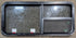 Used Black Radius Emergency Opening Window : 47 1/4" W x 21 1/4" H x 1 3/4" D - Young Farts RV Parts