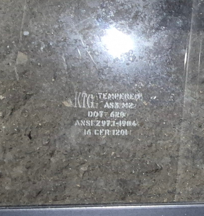 Used Black Radius Emergency Opening Window : 47 1/4" W x 21 1/4" H x 1 3/4" D - Young Farts RV Parts