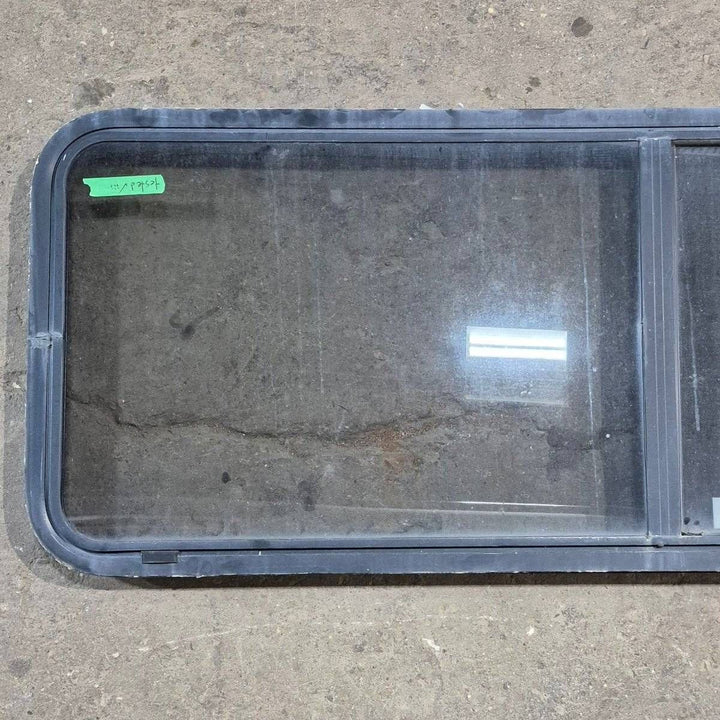 Used Black Radius Emergency Opening Window - 60 X 21.75 X 1.875 - Young Farts RV Parts