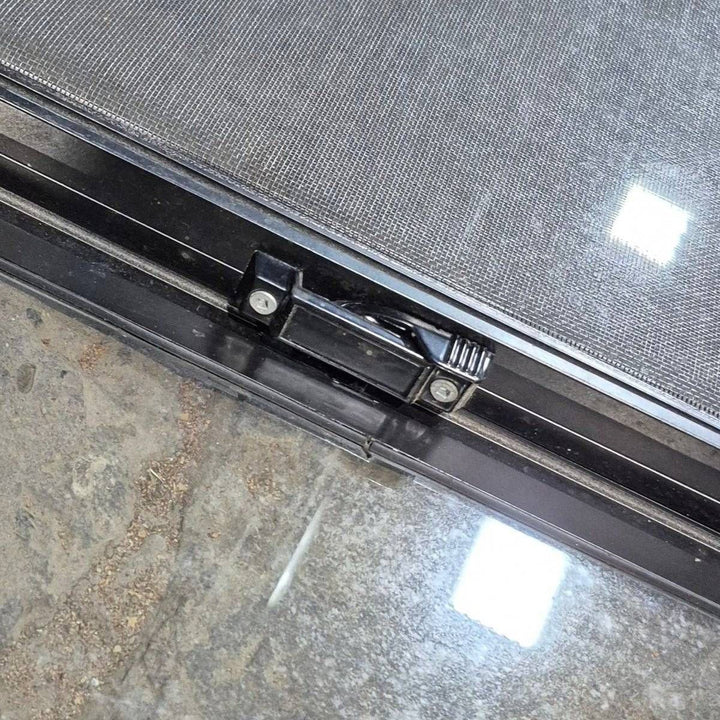 Used Black Radius Emergency Opening Window - 60 X 21.75 X 1.875 - Young Farts RV Parts