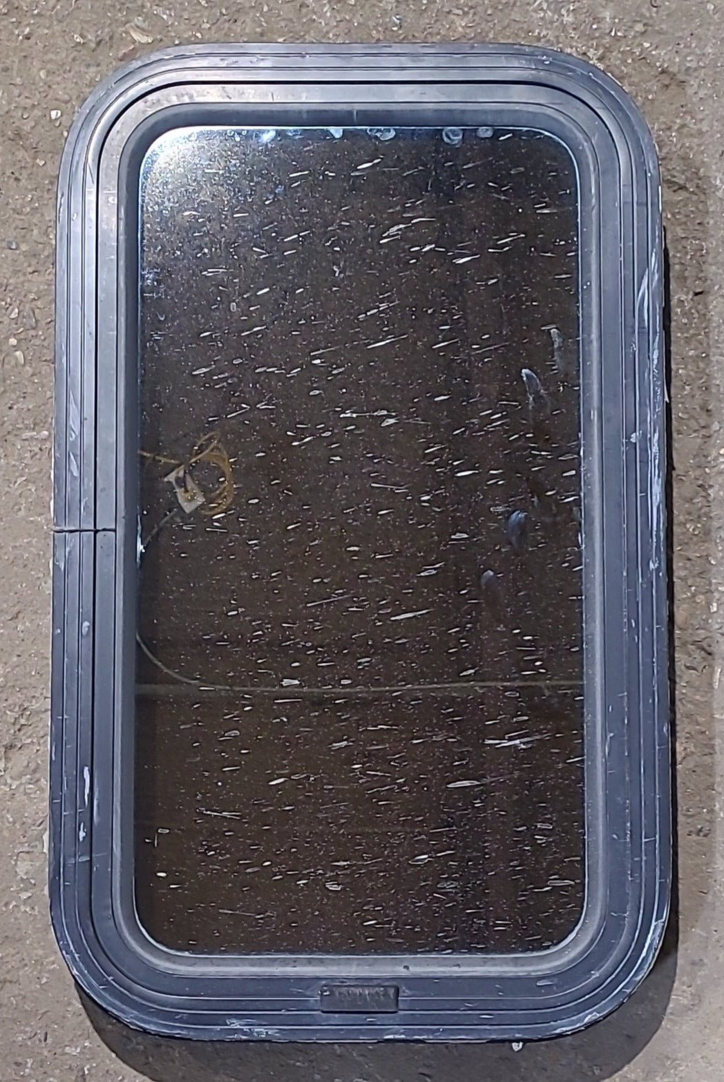 Used Black Radius Non Opening Window : 13 1/2