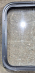 Used Black Radius Non Opening Window : 17 1/2" W x 21 1/4" H x 1 7/8" - Young Farts RV Parts