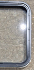 Used Black Radius Non Opening Window : 17 1/2" W x 21 1/4" H x 1 7/8" - Young Farts RV Parts