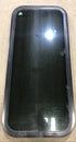 Used Black Radius Non Opening Window : 17 1/2" W x 39 1/2" H x 1 7/8" D - Young Farts RV Parts
