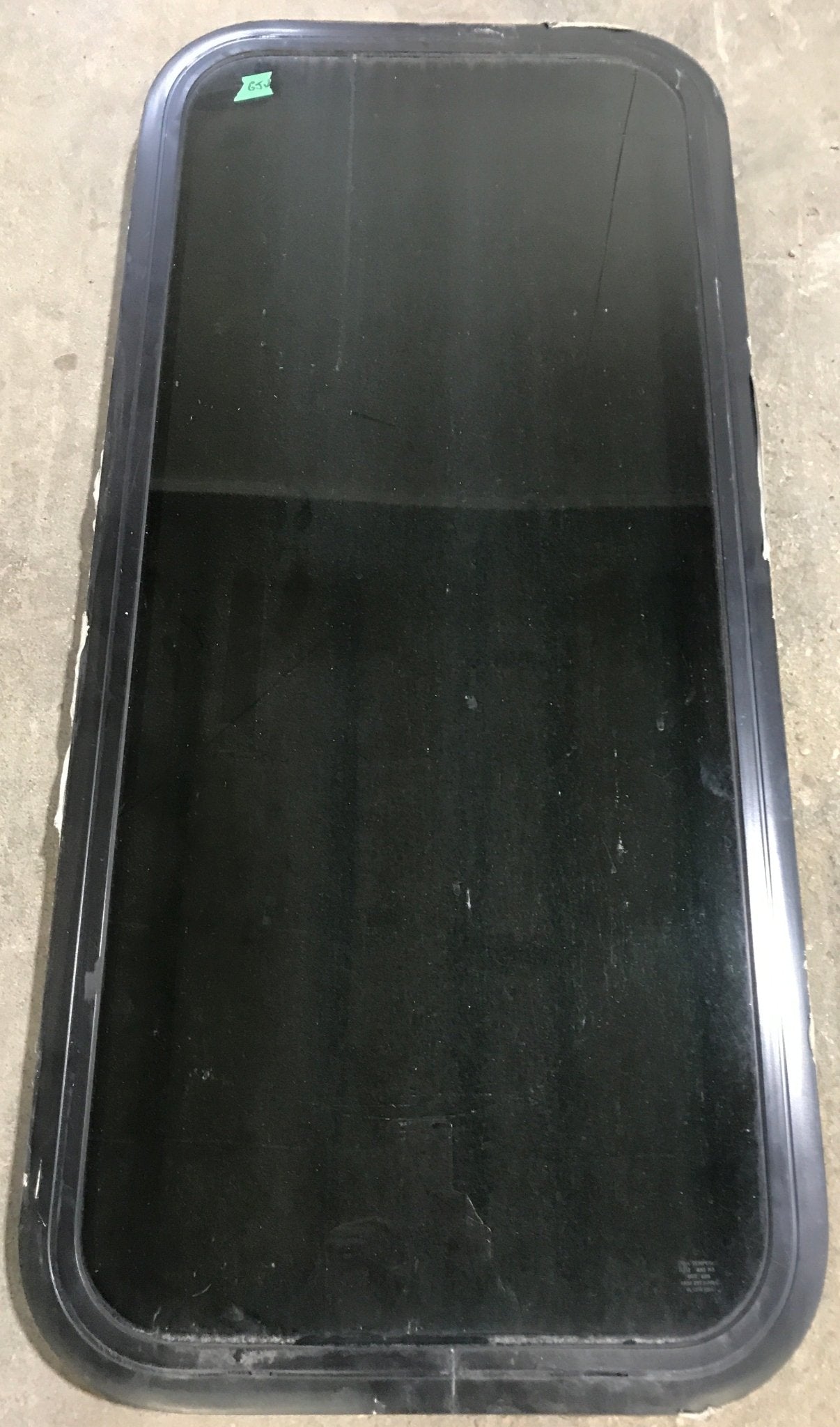Used Black Radius Non Opening Window : 17 1/2