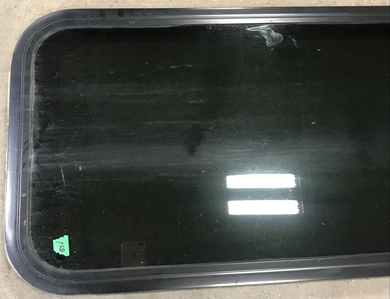Used Black Radius Non Opening Window : 17 1/2