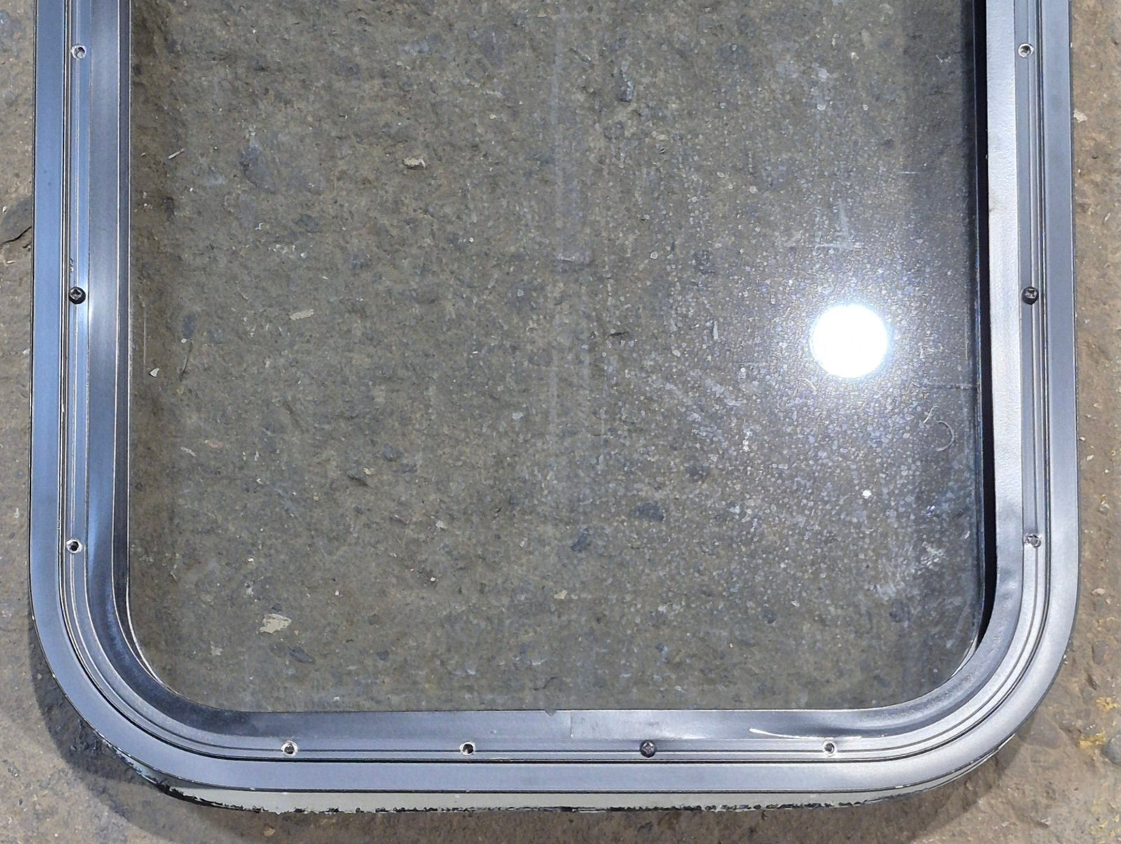 Used Black Radius Non Opening Window : 17 1/4