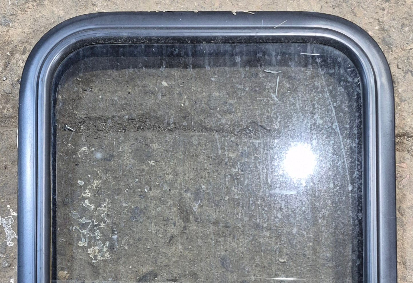 Used Black Radius Non Opening Window : 17 1/4