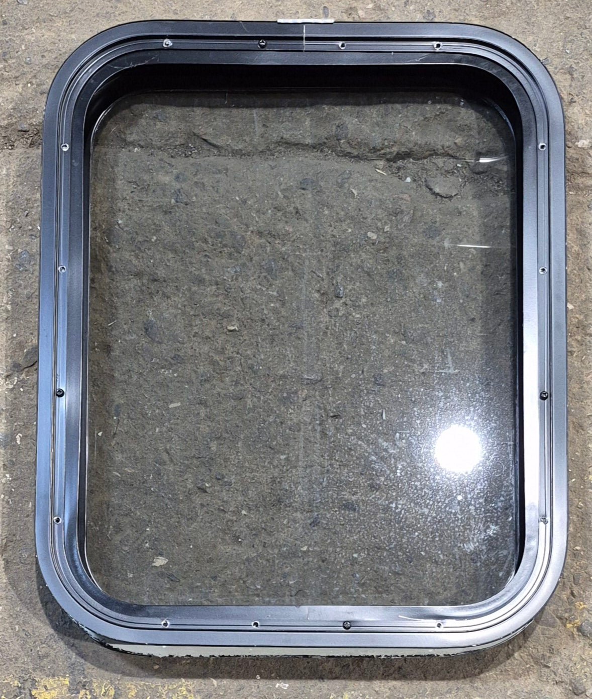 Used Black Radius Non Opening Window : 17 1/4