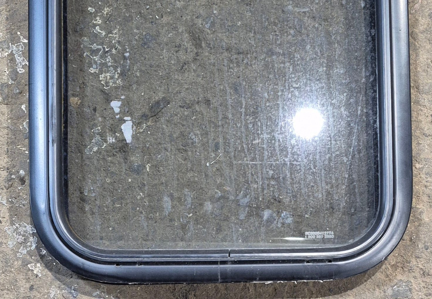 Used Black Radius Non Opening Window : 17 1/4