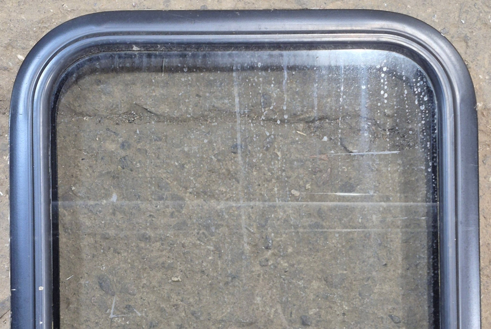 Used Black Radius Non Opening Window : 17 1/4