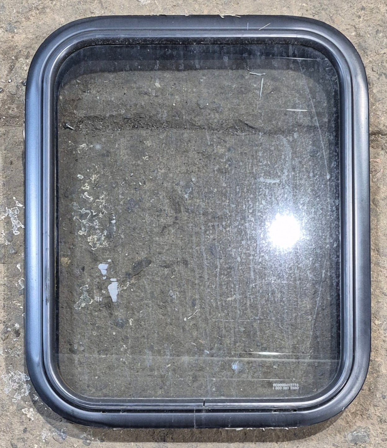 Used Black Radius Non Opening Window : 17 1/4