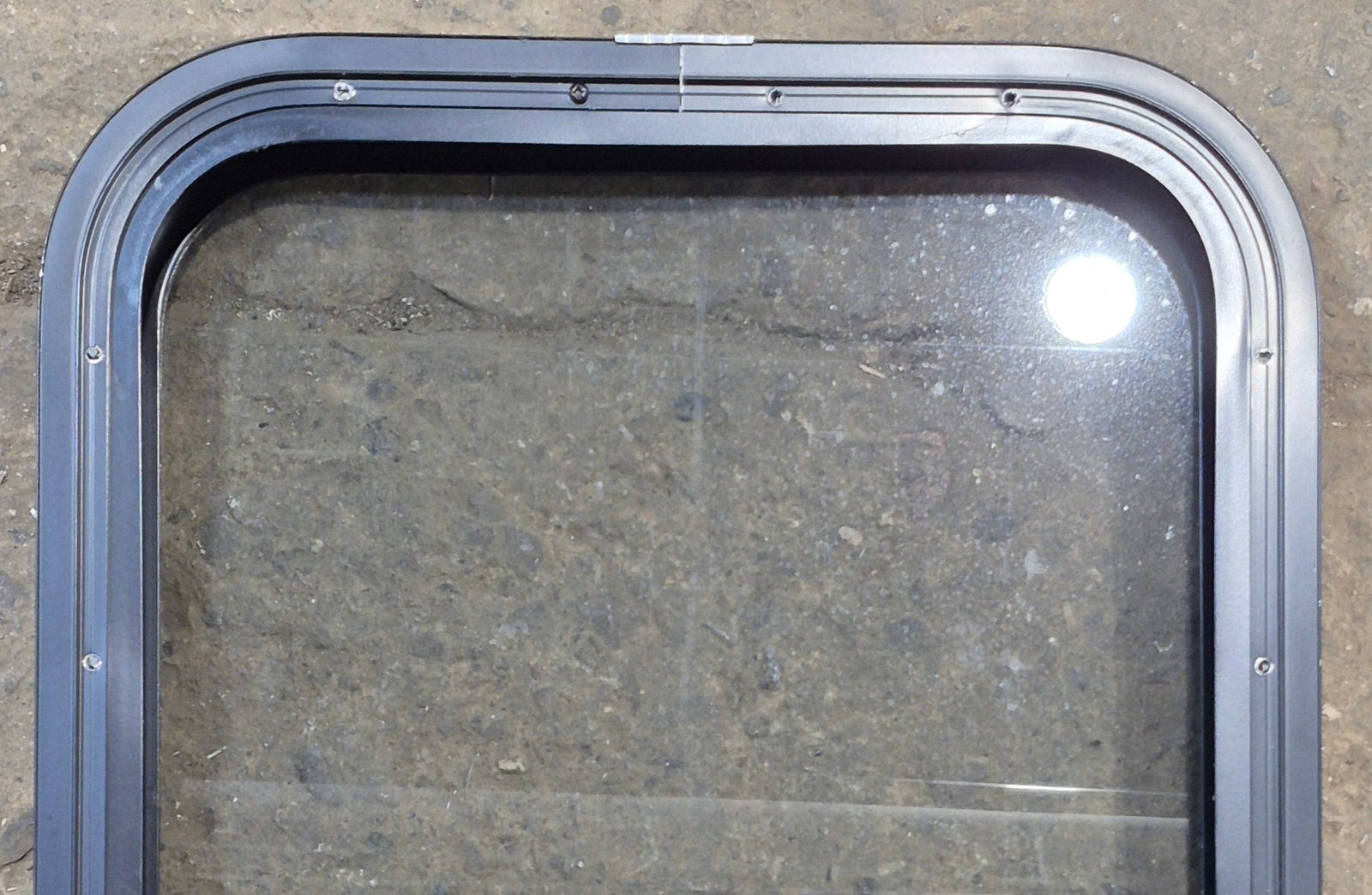 Used Black Radius Non Opening Window : 17 1/4