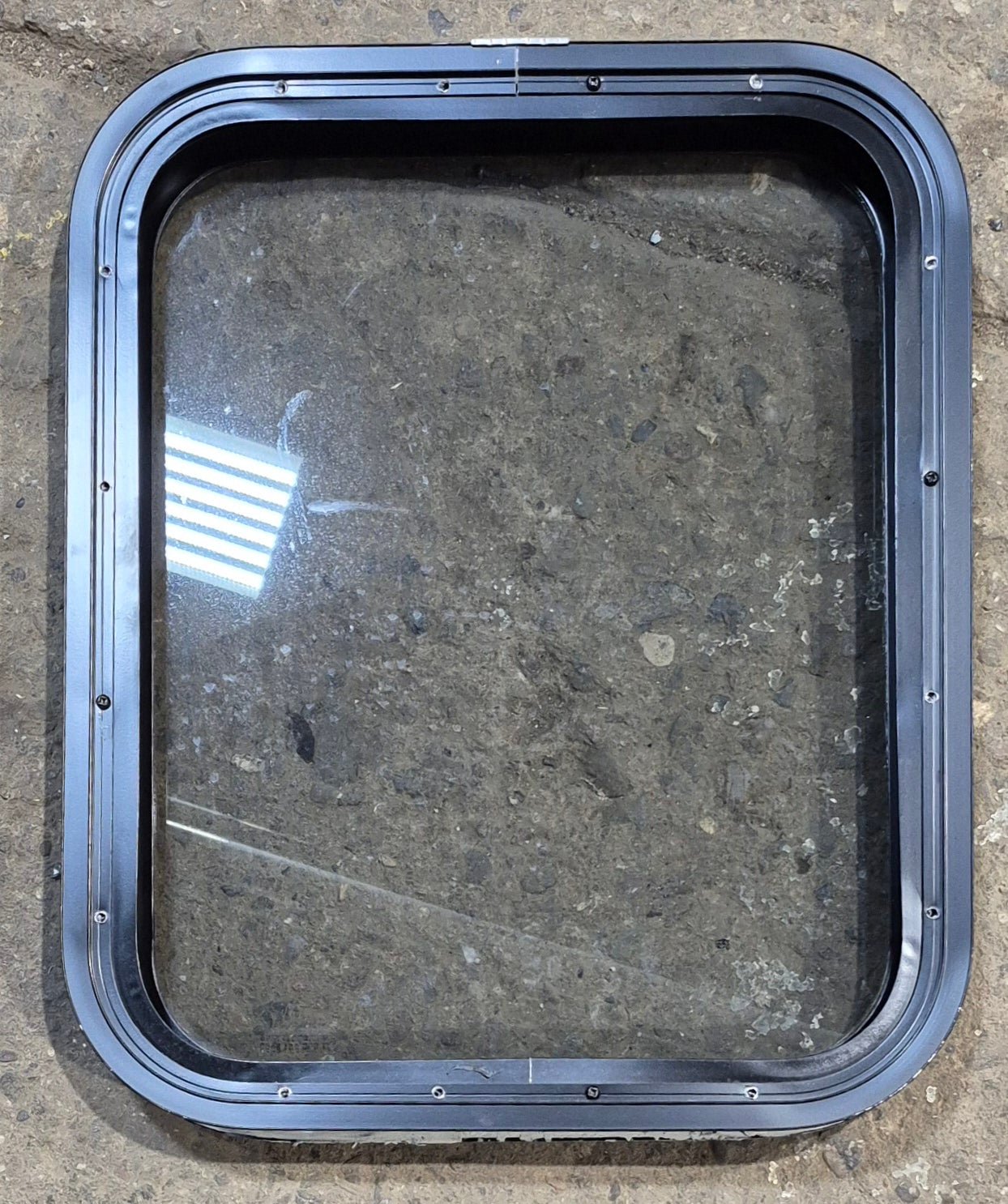 Used Black Radius Non Opening Window : 17 1/4
