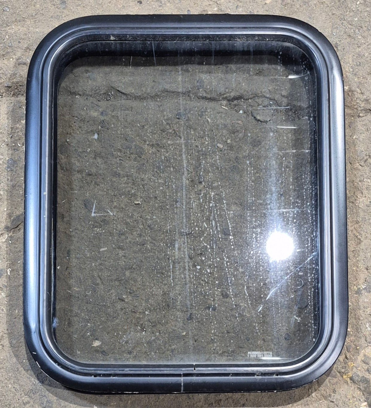 Used Black Radius Non Opening Window : 17 1/4