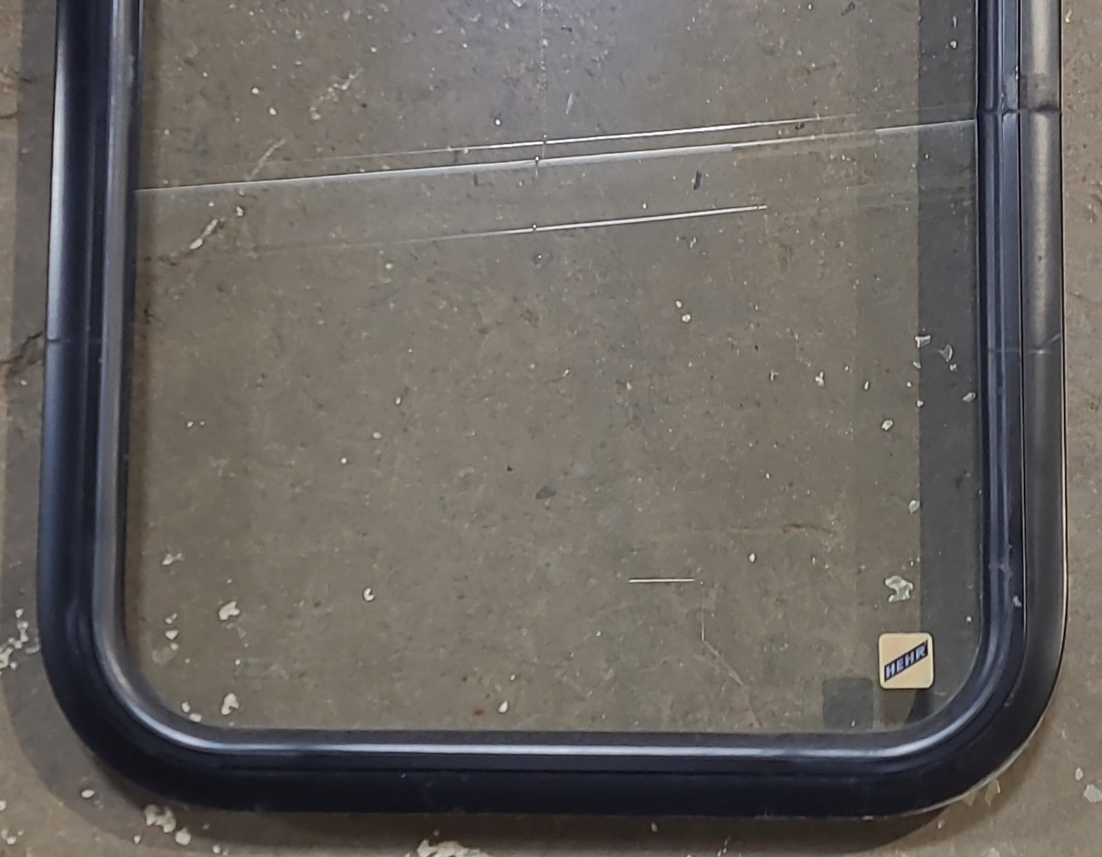 Used Black Radius Non Opening Window : 18 1/4