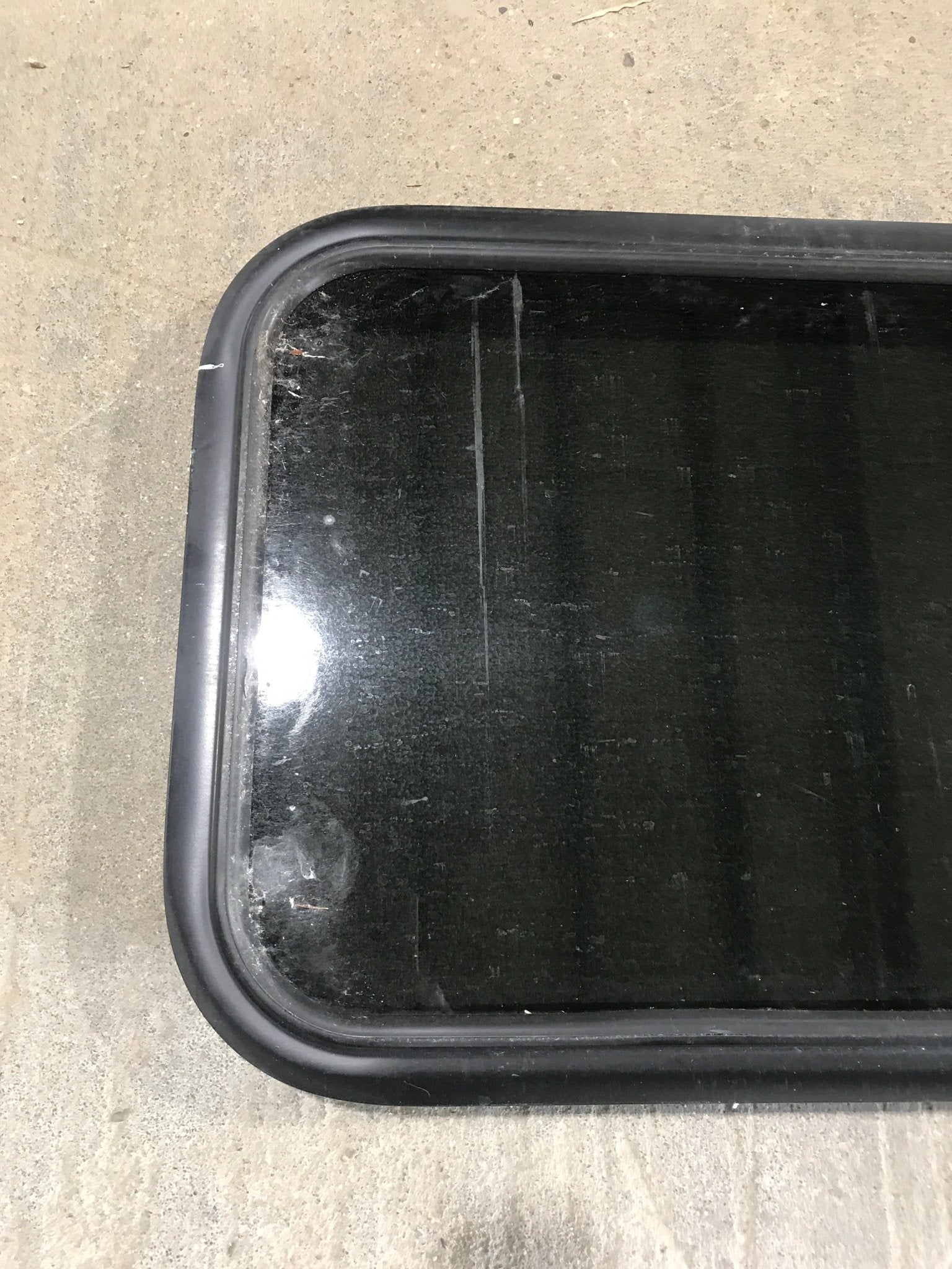 Used Black Radius Non Opening Window : 21 1/2
