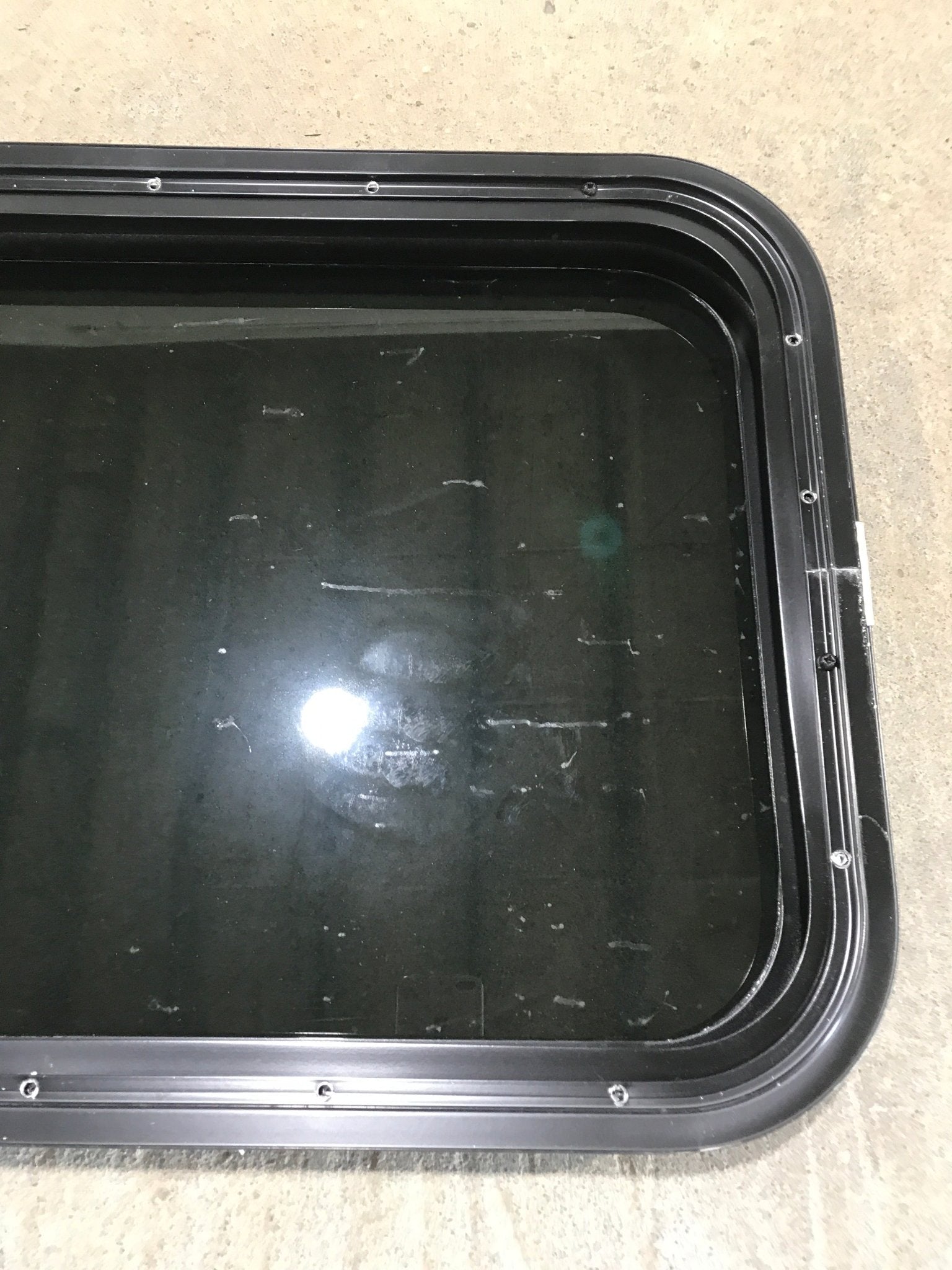 Used Black Radius Non Opening Window : 21 1/2
