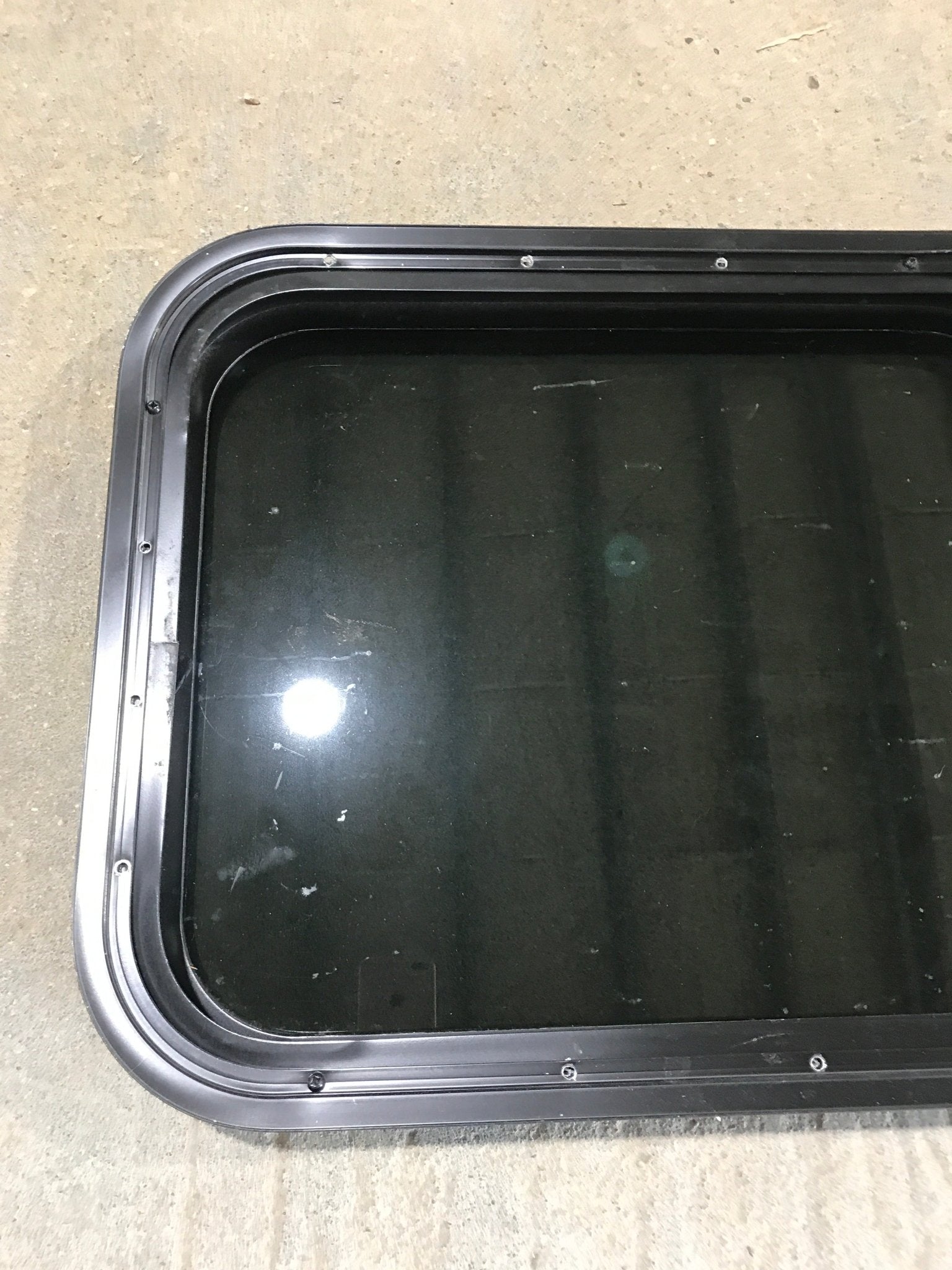 Used Black Radius Non Opening Window : 21 1/2