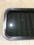 Used Black Radius Non Opening Window : 21 1/2" W x 17 1/2" H x 1 7/8" - Young Farts RV Parts