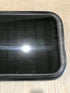 Used Black Radius Non Opening Window : 21 1/2" W x 17 1/2" H x 1 7/8" - Young Farts RV Parts