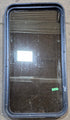 Used Black Radius Non Opening Window : 21 3/4" W x 42 1/4" H x 2" - Young Farts RV Parts