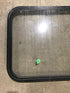 Used Black Radius Non Opening Window : 23 1/2" W x 22" H x 1 7/8" - Young Farts RV Parts