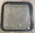 Used Black Radius Non Opening Window : 23 1/2" W x 22" H x 1 7/8" - Young Farts RV Parts