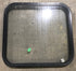 Used Black Radius Non Opening Window : 23 1/2" W x 22" H x 1 7/8" - Young Farts RV Parts