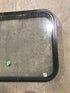 Used Black Radius Non Opening Window : 23 1/2" W x 22" H x 1 7/8" - Young Farts RV Parts