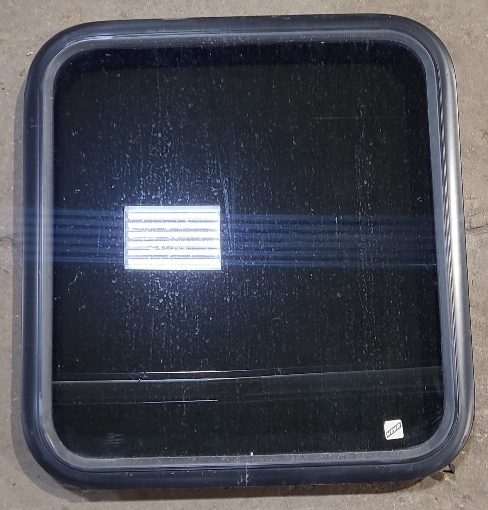 Used Black Radius Non Opening Window : 23 1/2