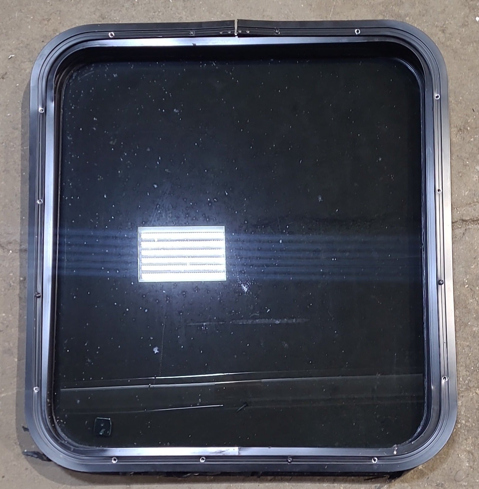 Used Black Radius Non Opening Window : 23 1/2