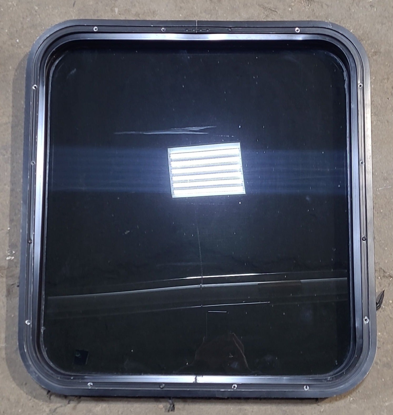 Used Black Radius Non Opening Window : 23 1/2