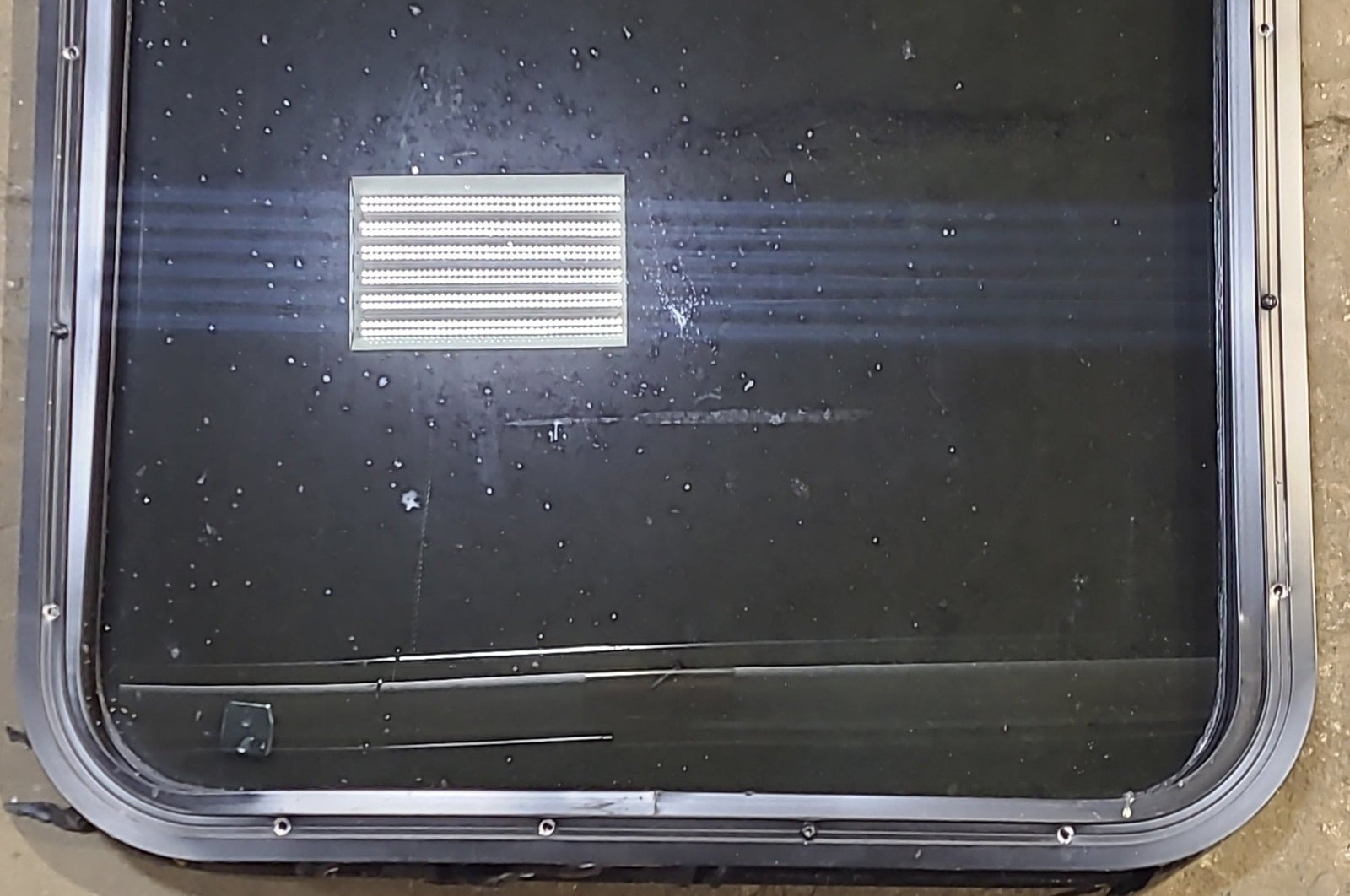 Used Black Radius Non Opening Window : 23 1/2