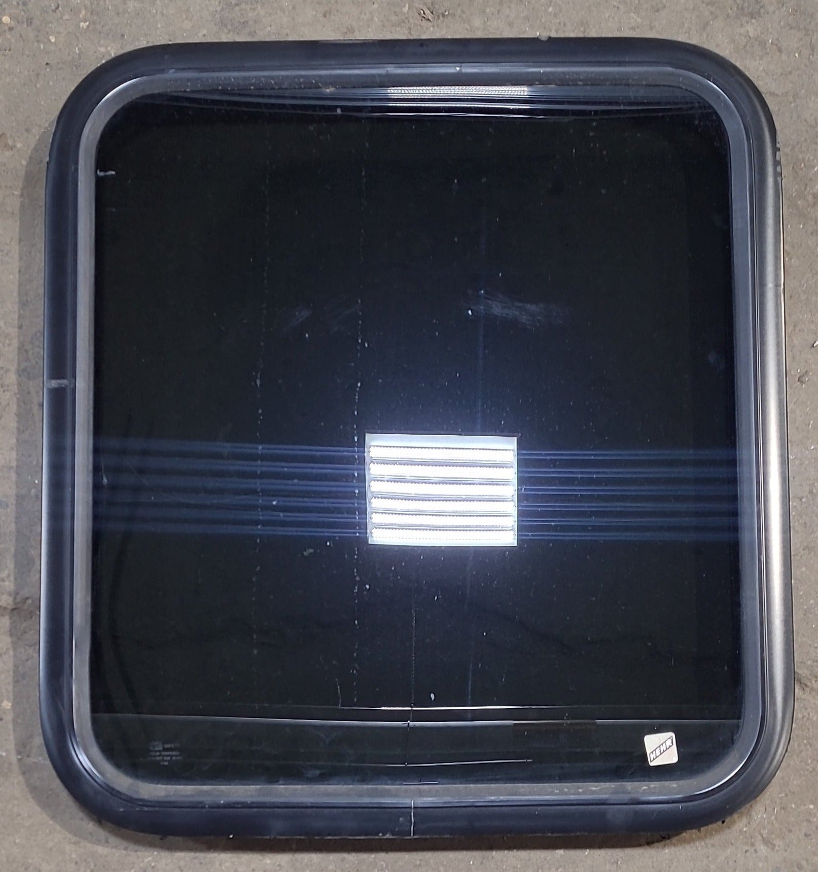 Used Black Radius Non Opening Window : 23 1/2