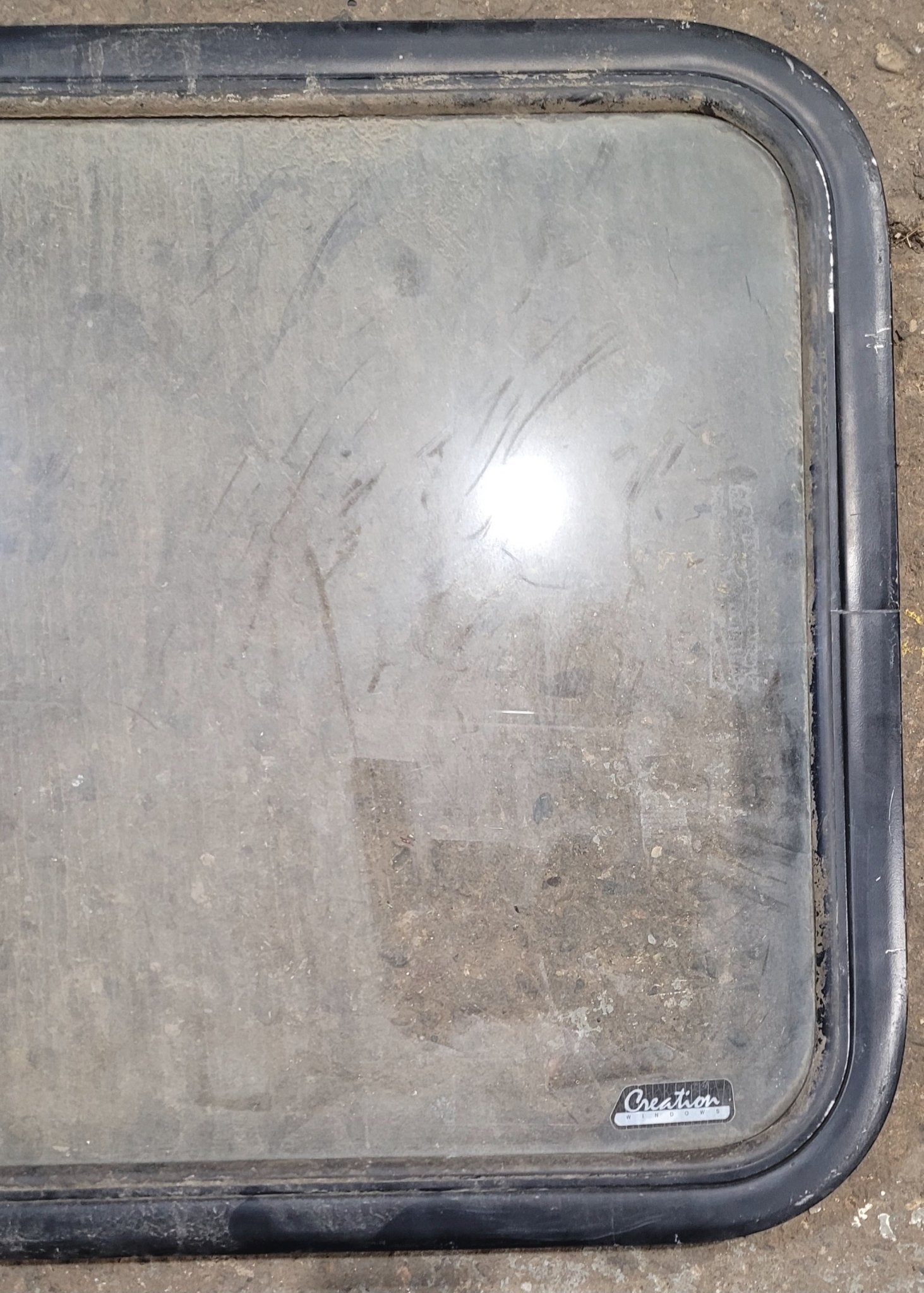 Used Black Radius Non - Opening Window : 23 1/4