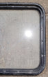 Used Black Radius Non - Opening Window : 23 1/4" W x 21 1/2" H x 1 7/8" D - Young Farts RV Parts