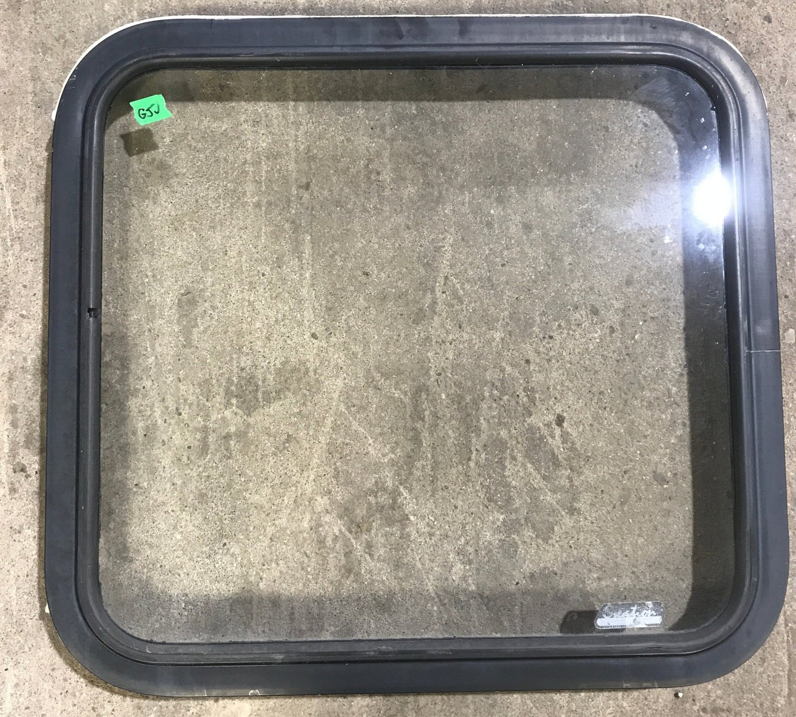 Used Black Radius Non Opening Window : 23 1/4