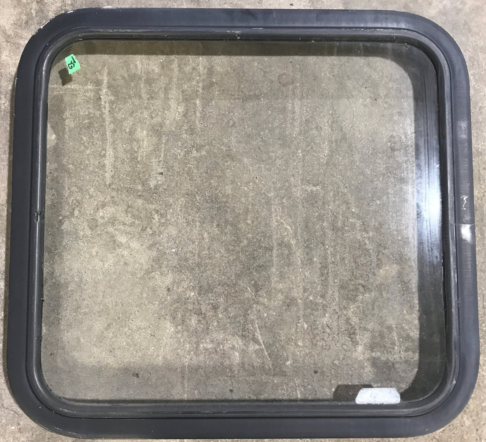 Used Black Radius Non Opening Window : 23 1/4