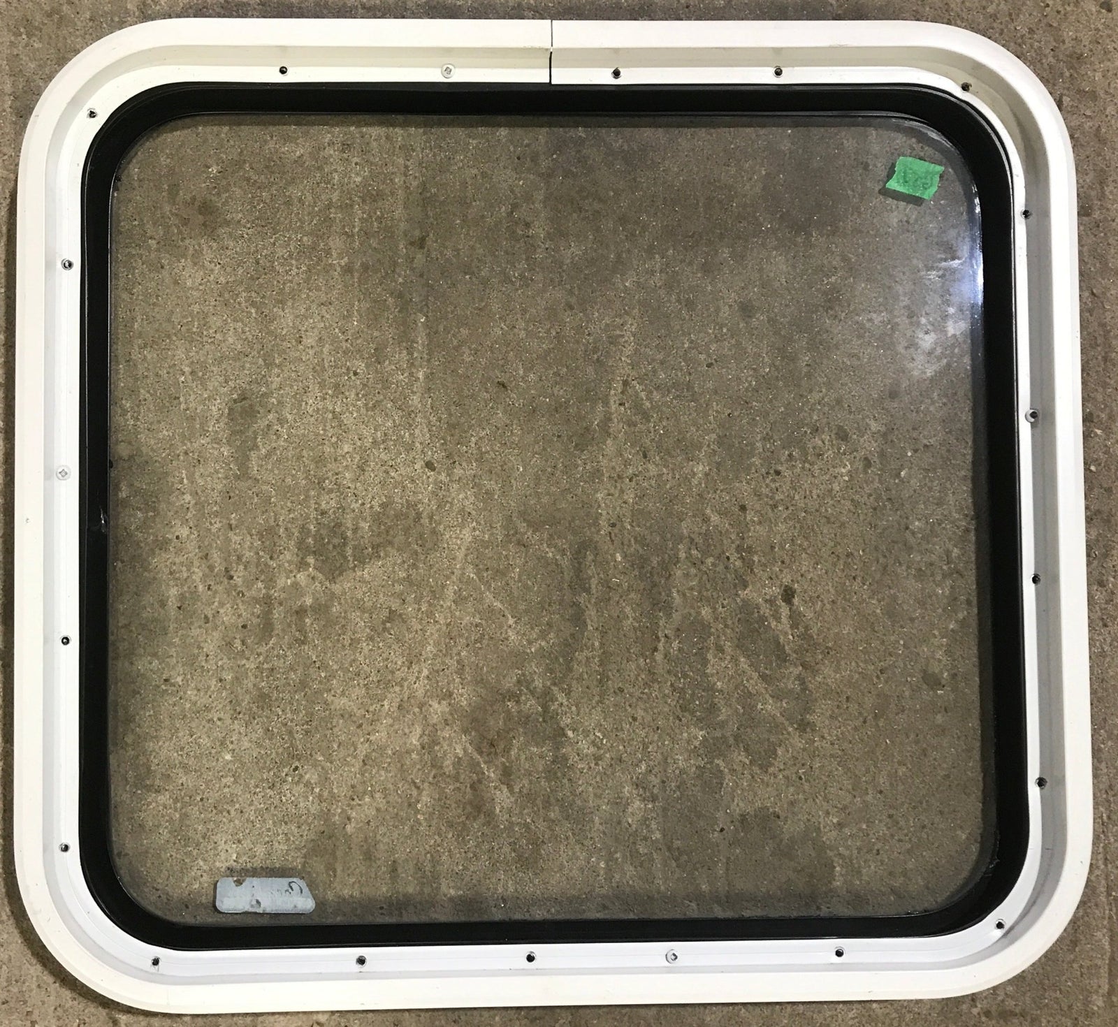 Used Black Radius Non Opening Window : 23 1/4