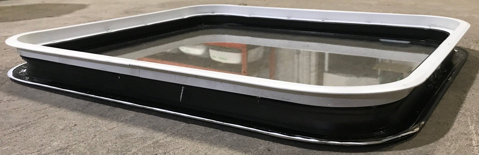 Used Black Radius Non Opening Window : 23 1/4